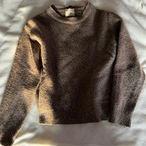 Vintage brown sweater, mini turtle neck crop top by Top Spin, Size S
